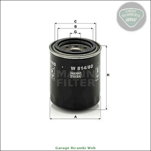 W814 filtro olio - w814/80,